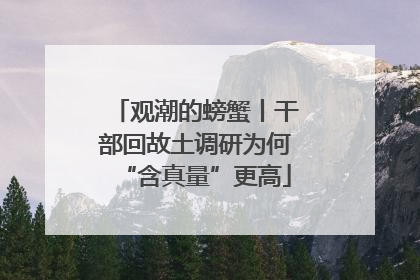 观潮的螃蟹丨干部回故土调研为何“含真量”更高
